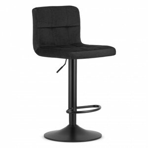 Barová židle PROT samet - černá (noha černá)