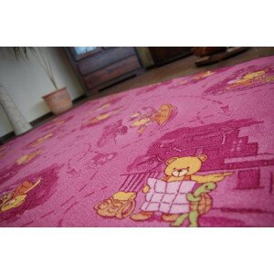 Dětský koberec TEDDY růžový