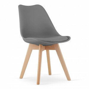 Jídelní židle MARK - grafitová ( hnědé nohy)