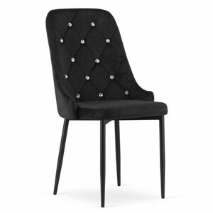 Set tří jídelních židlí AMORE černé (nohy černé) (3ks)
