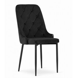 Set tří jídelních židlí CAPRI černé (černé nohy) (3ks)