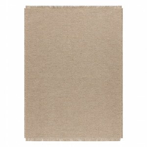 Koberec JUTE 3652 s třásněmi, tmavě béžový