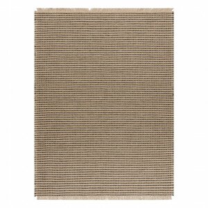 Koberec JUTE 3652 s třásněmi černý / béžový