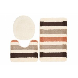 Sada koupelnových koberečků MONO PLOTEK krémový HIGH 3PC