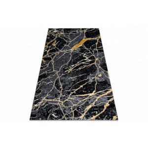 Koberec GLOSS 529A 82 mramor glamour - čierny, zlatý