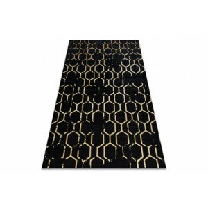 Koberec GLOSS 407C 86 Styl, glamour - černý, zlatý