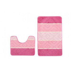 Sada koupelnových koberečků MULTI B5132 růžový ROMBY