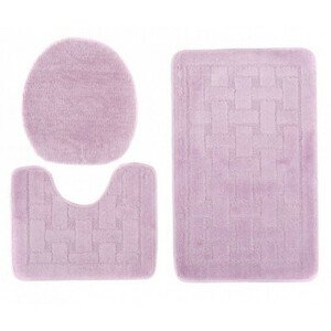 Sada koupelnových koberečků MONO 1039 šeřík 6071 3PC KRATKA