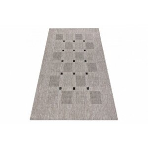 Koberec SIZAL FLOORLUX 20079 stříbrný / černý