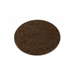 Koberec SOFFI kruh shaggy hnědý