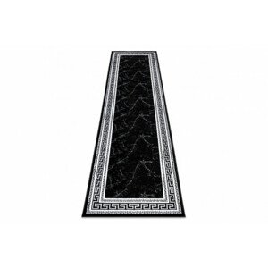 Koberec / Běhoun GLOSS 2813 87 ramka, řecký - černý / šedý