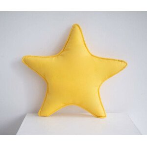 Dekorační polštářek hvězda žlutá
