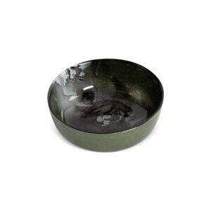 Dekorativní miska SABA 01 zelená / ocelová