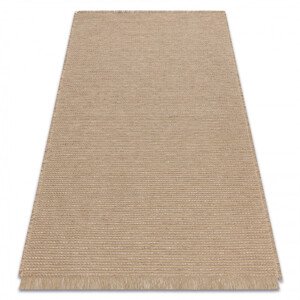 Koberec JUTE 3652 s třásněmi, šedý / béžový