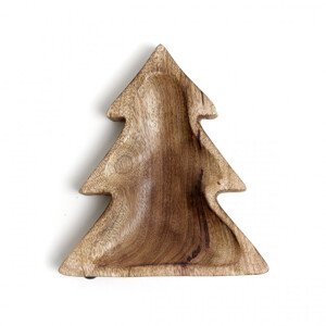 Podnos AMBRA dřevěný ve tvaru vánočního stromku 873541