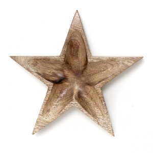 Podnos AMBRA dřevěný ve tvaru hvězdy 873527