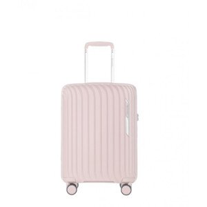 Růžový kabinový kufr Marbella s drážkami