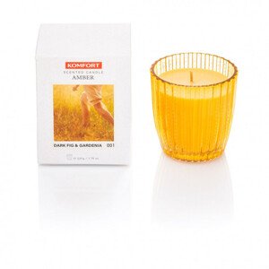 Svíčka Amber Dark Fig & Gardenia žlutá
