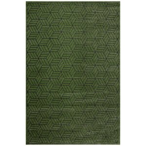 Koberec Teno F0282 F0282 geometrický / kostky, lahvově zelený