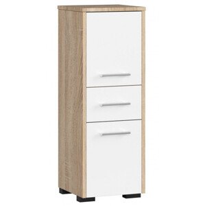 Koupelnová skříňka FIN 30 2D 1SZ 85 cm dub sonoma/bílá