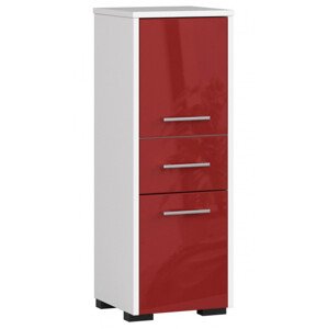 Koupelnová skříňka FIN 30 2D 1SZ 85 cm červená, lesk