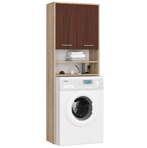 Koupelnová skříňka nad pračku FIN 2D sonoma / wenge