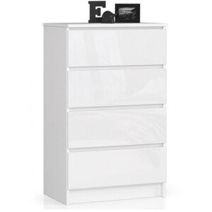 Komoda K60 4SZ CLP bílá, lesk