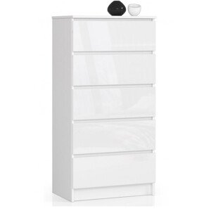 Komoda K60 5SZ CLP bílá, lesk