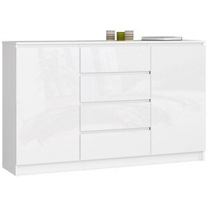 Komoda K160 2D 4SZ CLP bílá, lesk