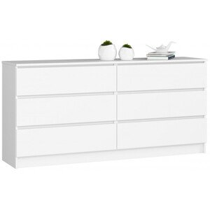 Komoda K160 6SZ CLP bílá