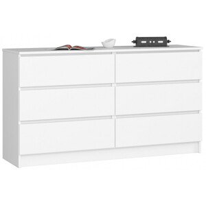 Komoda K140 6SZ CLP bílá