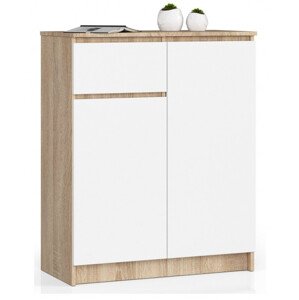 Komoda K80 2D 1SZ CLP dub sonoma / bílá