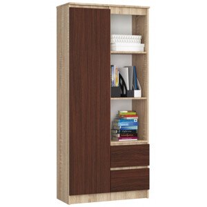 Regál R11 R80 1D 2SZ CLP sonoma / wenge