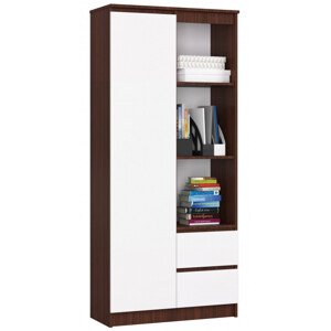 Regál R11 R80 1D 2SZ CLP wenge / bílý