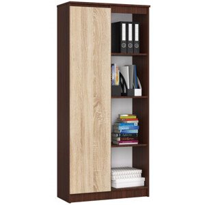 Regál R80 1D 4P CLP wenge / sonoma