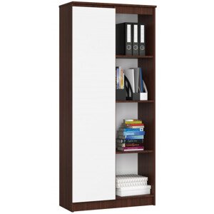 Regál R80 1D 4P CLP wenge/bílý