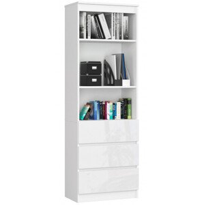 Regál R60 3SZ 2P CLP bílý / bílý lesk