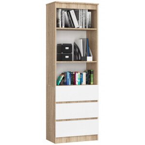 Regál R60 3SZ 2P CLP sonoma / bílý