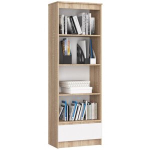 Regál R60 1SZ 4P CLP dub sonoma / bílý