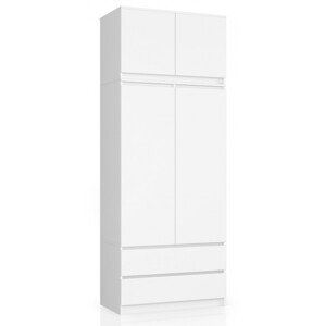 Skříň s nástavcem S 90 cm 2D 2SZ CLP bílá