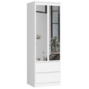 Skříň STAR S 60 cm 2D 2SZ zrcadla CLP bílá