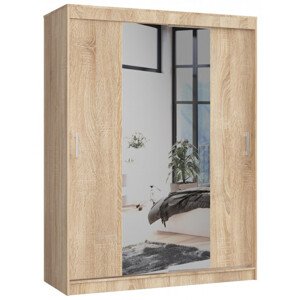 Šatní skříň s posuvnými dveřmi 150 cm CLP sonoma
