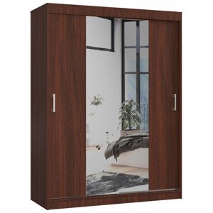 Šatní skříň s posuvnými dveřmi 150 cm CLP wenge