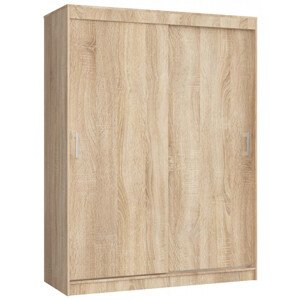 Šatní skříň s posuvnými dveřmi 150 cm CLP mono dub sonoma