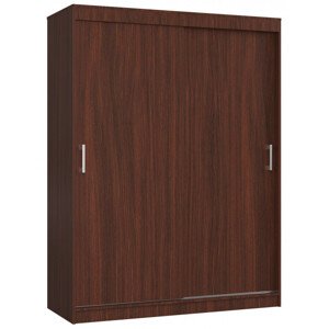 Šatní skříň s posuvnými dveřmi 150 cm CLP mono wenge