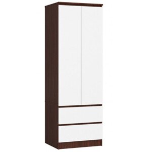 Skříň STAR S 60 cm 2D 2SZ wenge / bílá