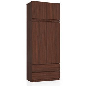 Skříň s nástavcem S 90 cm 2D 2SZ CLP wenge