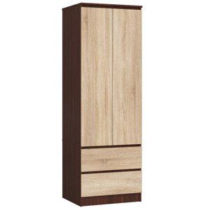 Skříň STAR S 60 cm 2D 2SZ wenge / sonoma
