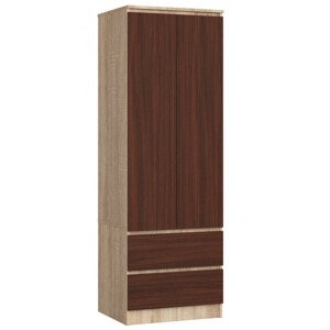 Skříň STAR S 60 cm 2D 2SZ sonoma / wenge