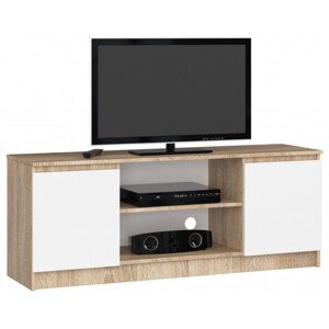 Stolek pod TV RTV 140 2D 1P sonoma / bílý